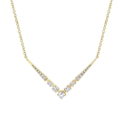 0.29Ct 14K Y/G Diamond Necklace