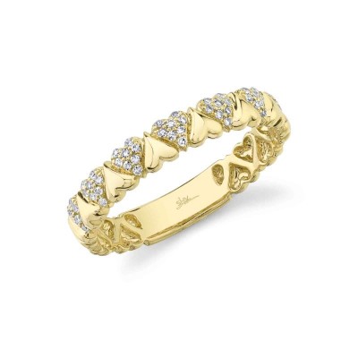 0.12Ct 14K Y/G Diamond Heart Ring