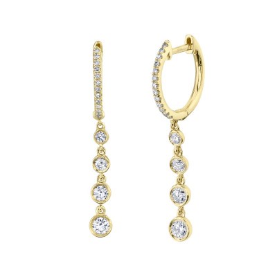 0.45Ct 14K Y/G Diamond Earrings