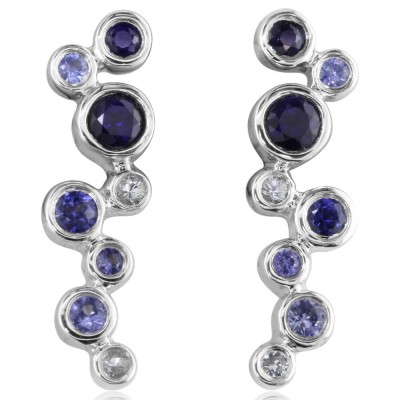 14KW Blue Sapphire Earrings