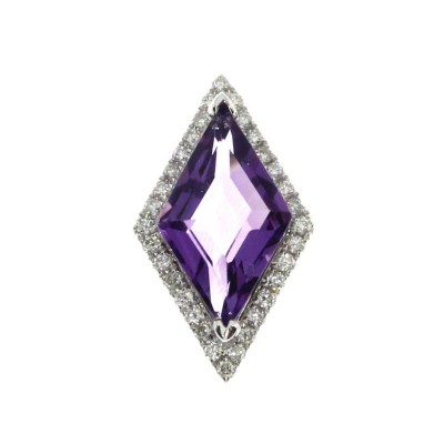 Amethyst & Diamond Pendant