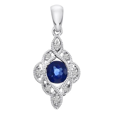 Sapphire & Diamond Pendant