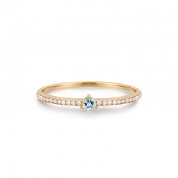 JASMINE Aquamarine and Diamond Ring