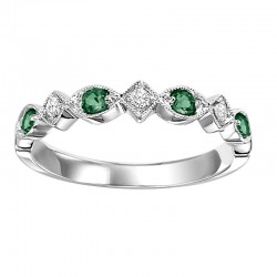 10KW Emerald & Diamond Mixable Rings