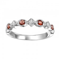 10K Garnet & Diamond Mixable Ring
