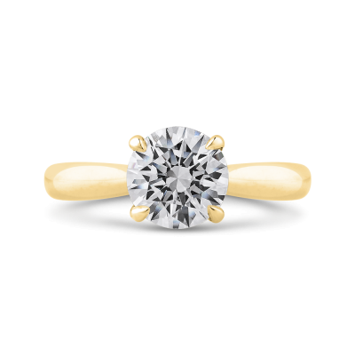 Diamond Engagement Ring in 14K Yellow Gold (Semi-Mount)