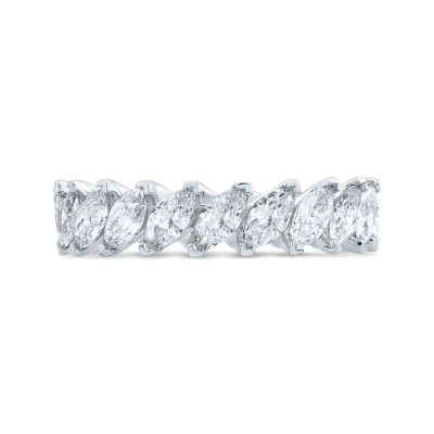 14K White Gold with Marquise Diamond Eternity Ring