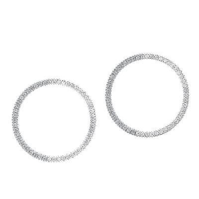 10K White 1/10Cttw Circle Earrings