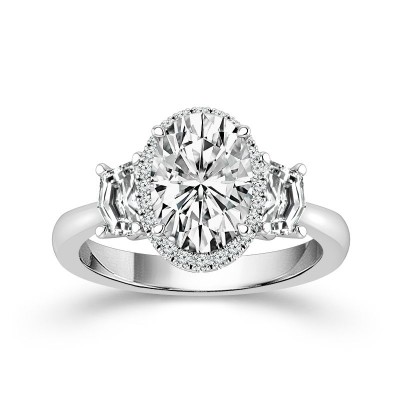 Contemporary Ring With Oval Diamond
