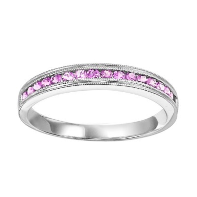 10K Pink Sapphire Mixable Ring