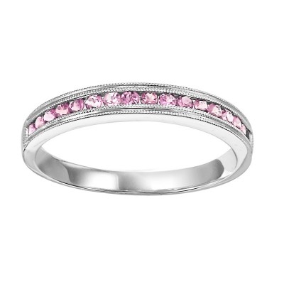 10K Pink Tourmaline Mixable Ring