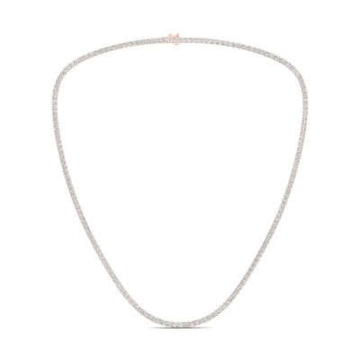 14KR 15ctw 4-Prong Riviera Necklace