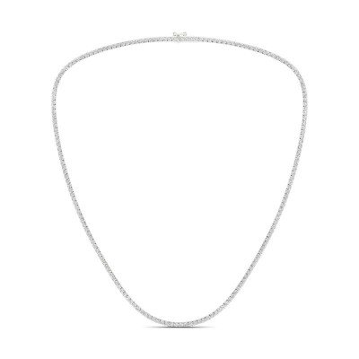 14KW 5ctw 4-Prong Riviera Necklace