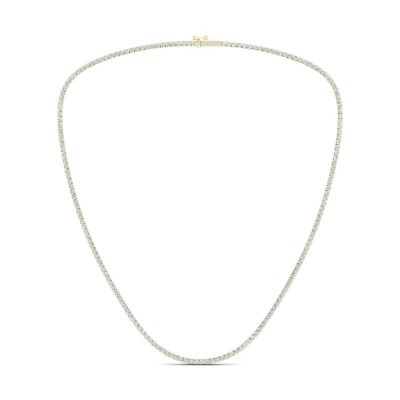 14KY 5ctw 4-Prong Riviera Necklace