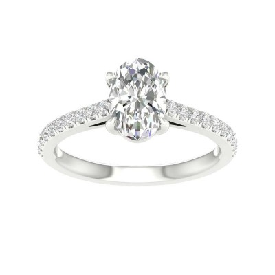 14KW Classic Oval Engagement Ring