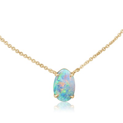 14KY Opal Doublet Pendant
