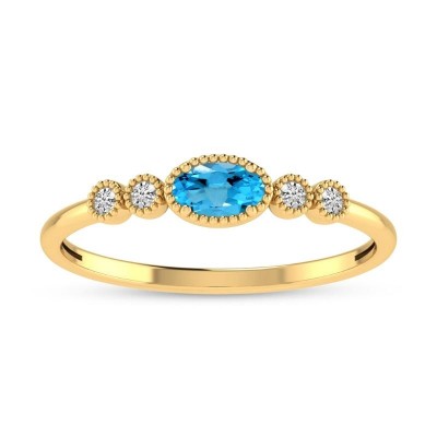 Blue Topaz Stackable Ring