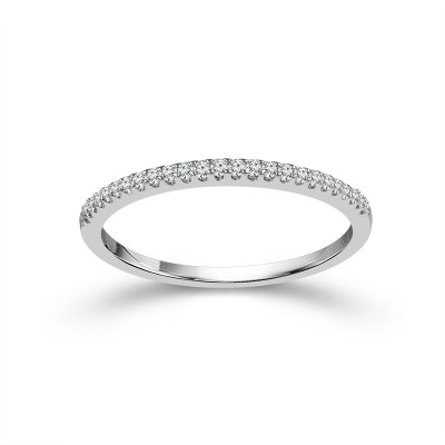 10K White Gold Stackable Wedding Band