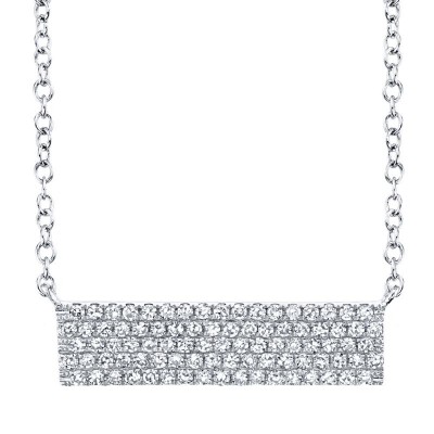 0.25Ct 14K W/G Diamond Pavé Necklace