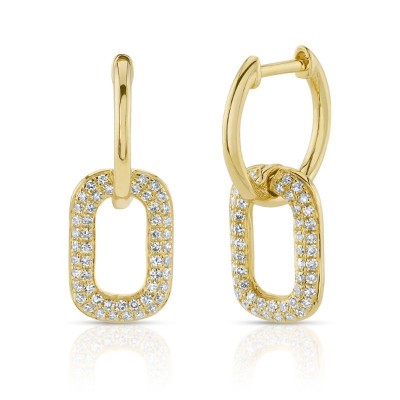 0.23Ct 14K Y/G Diamond Pavé Earrings