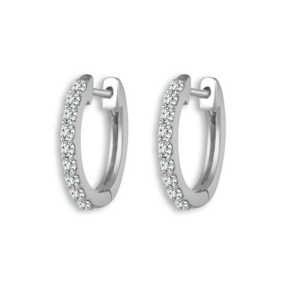 14Kwg .33Ct Dia Hoops -Small
