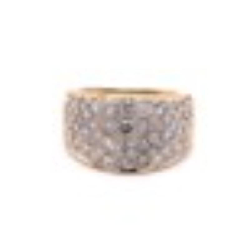 14K Yellow Gold Cluster Fashion Ring