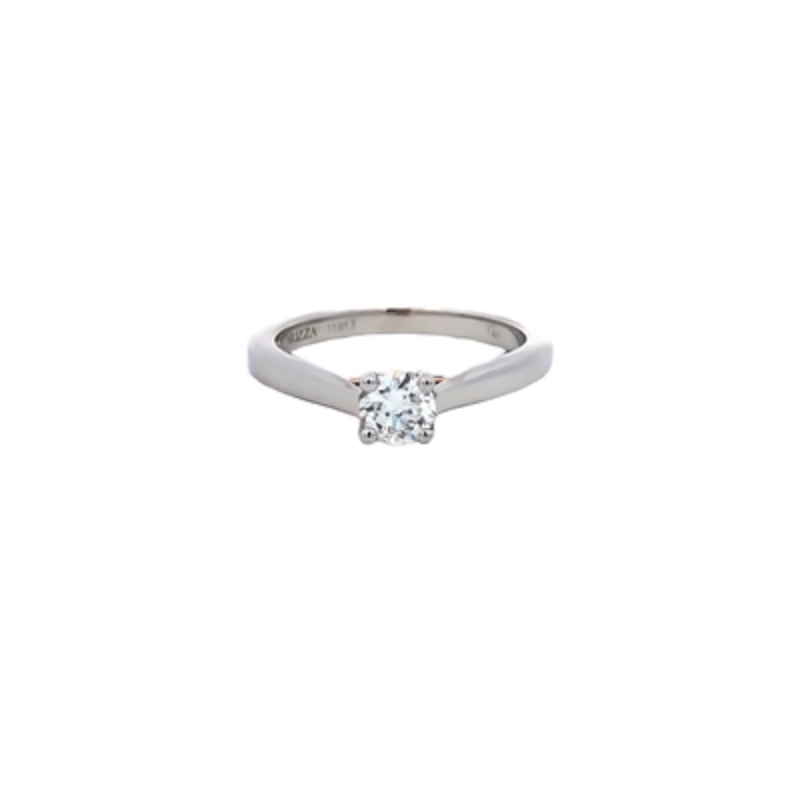 White/Pink 14 Karat Tiffany Ring