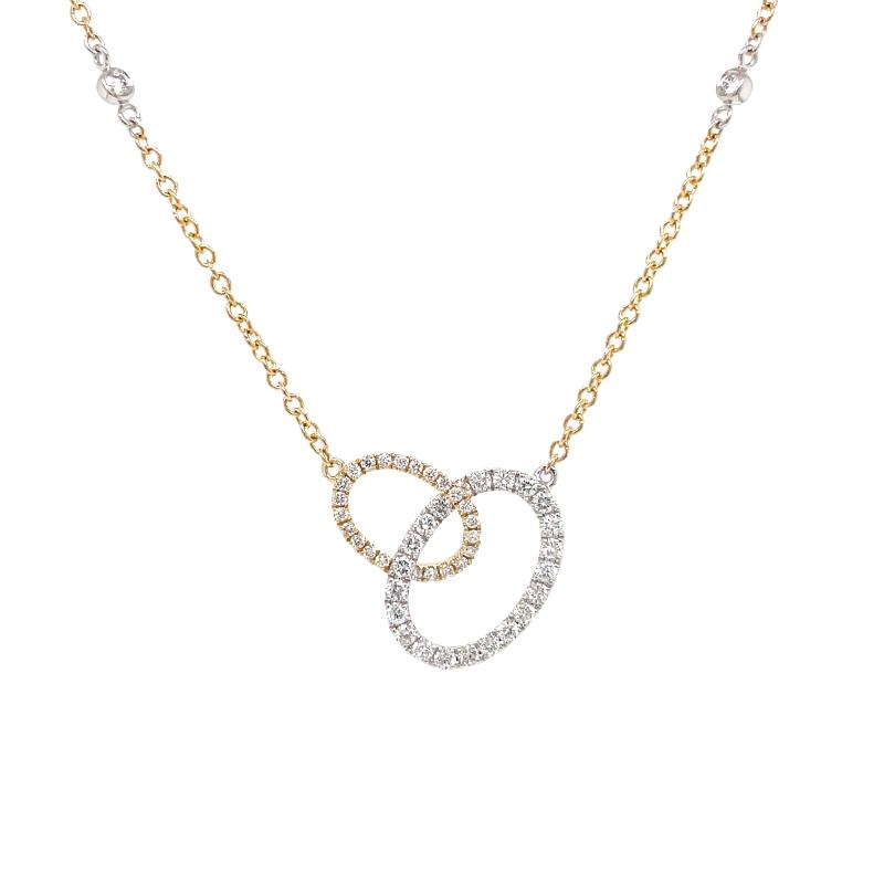 14K Two-Tone Diamond Necklace