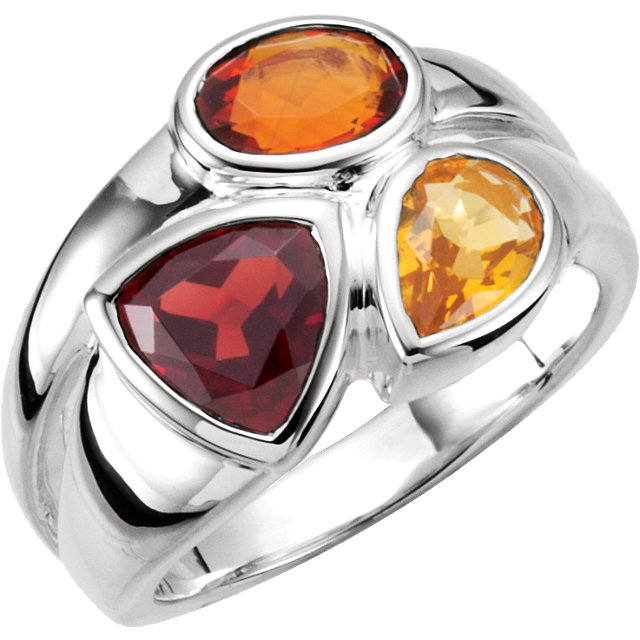 Sterling Silver Imitation Mozambique Garnet Youth Earrings