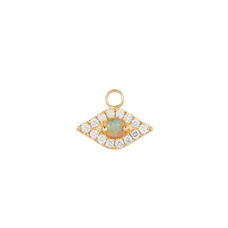 Helene Diamond and Opal Evil Eye Earring Charm