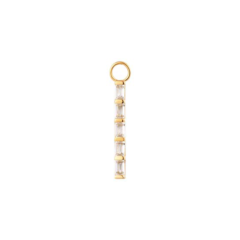 Issa Baguette Sapphire Bar Earring Charm