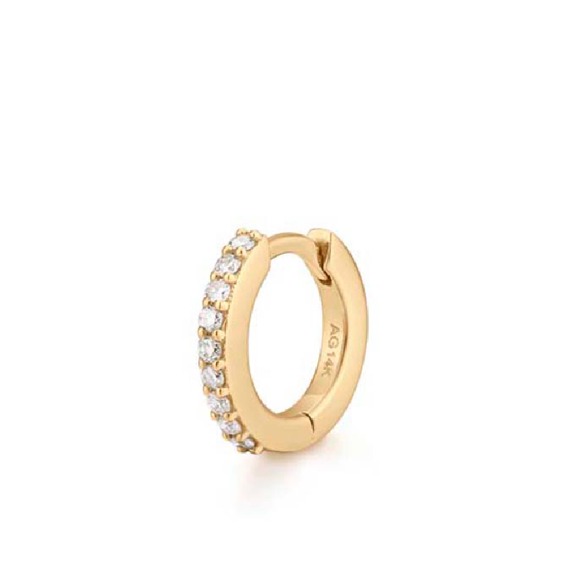 CARLY Single Mini Diamond Huggie Hoop