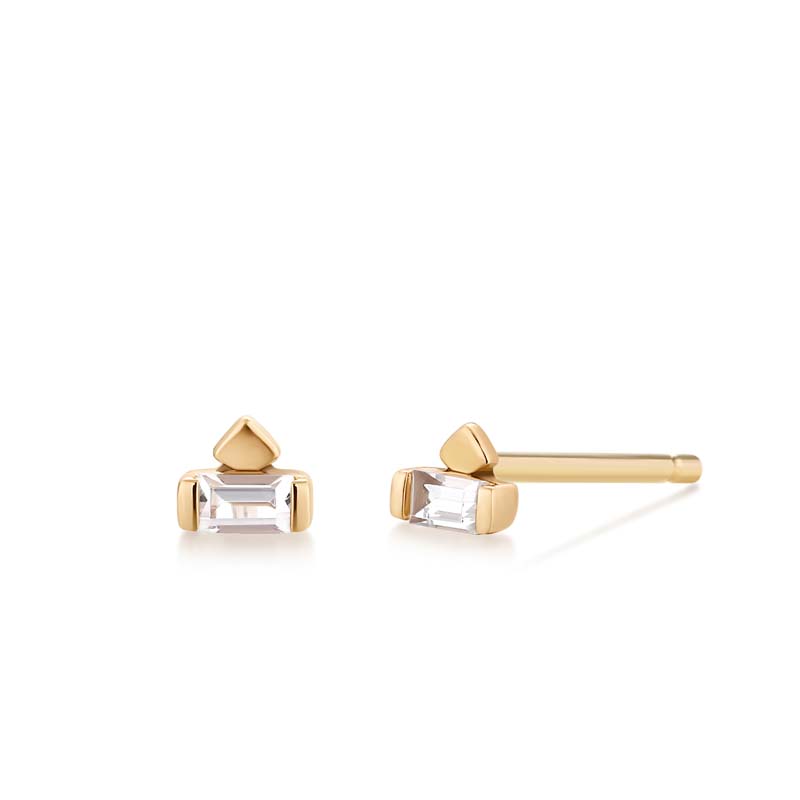 LEAH Topaz Baguette Studs