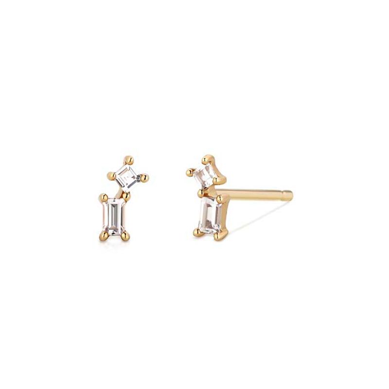 AURORA Topaz Baguette Studs