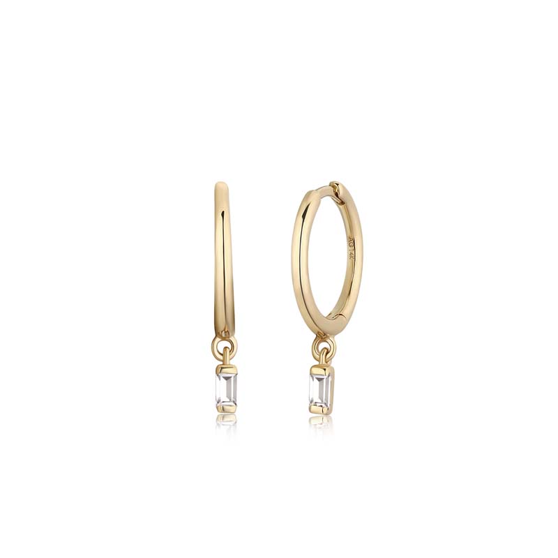 MILEY Single Topaz Huggie Hoop