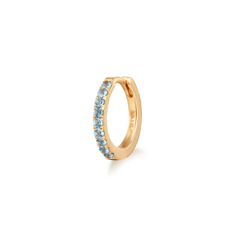 SHEA Blue Topaz Single Huggie Hoop