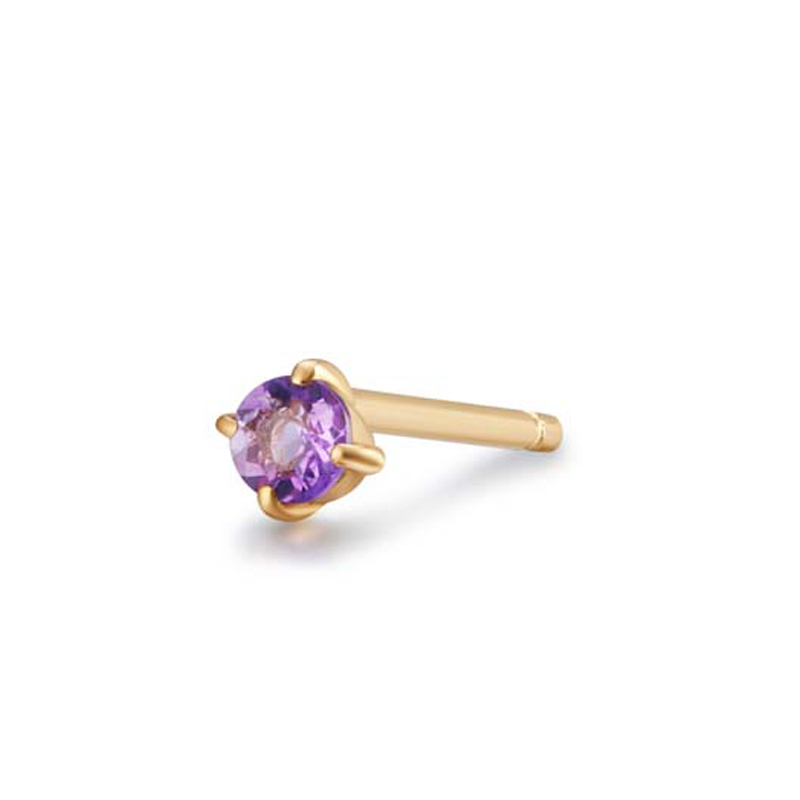 ELVA Amethyst Single Stud Earring