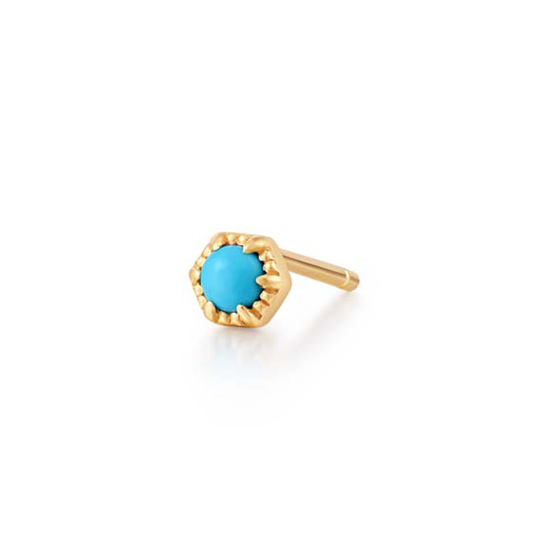 AMINA Turquoise Solitaire Single Stud