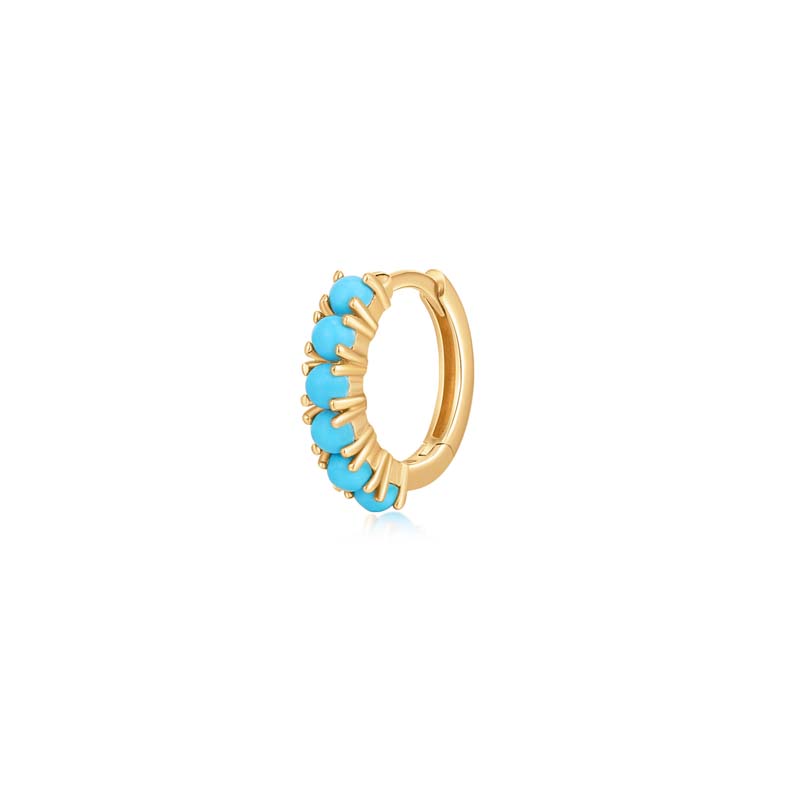 MARIA Turquoise Single Huggie Hoop