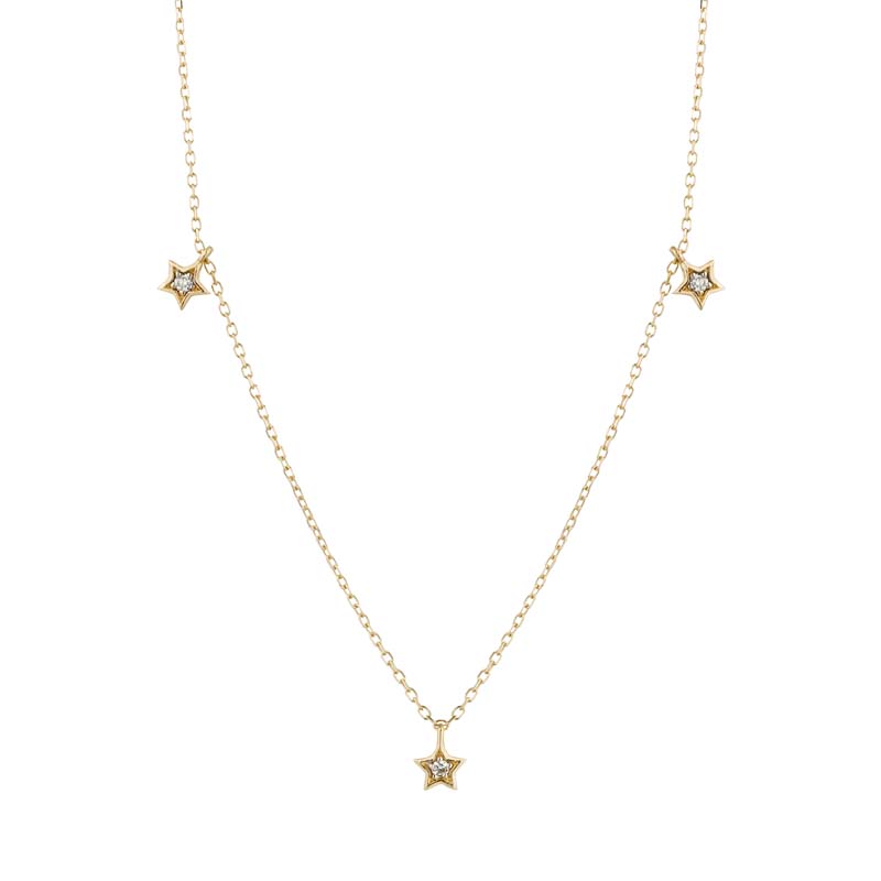 LYRA Triple Diamond Star Necklace
