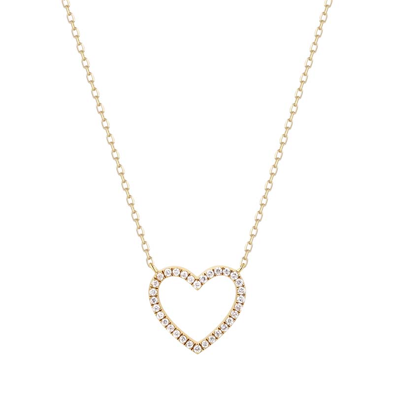 EMMA Open Diamond Heart Necklace