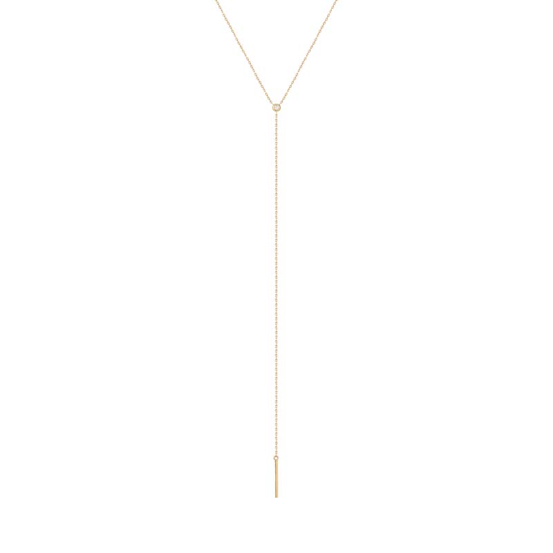 MICHELLE Diamond Bar Lariat Necklace