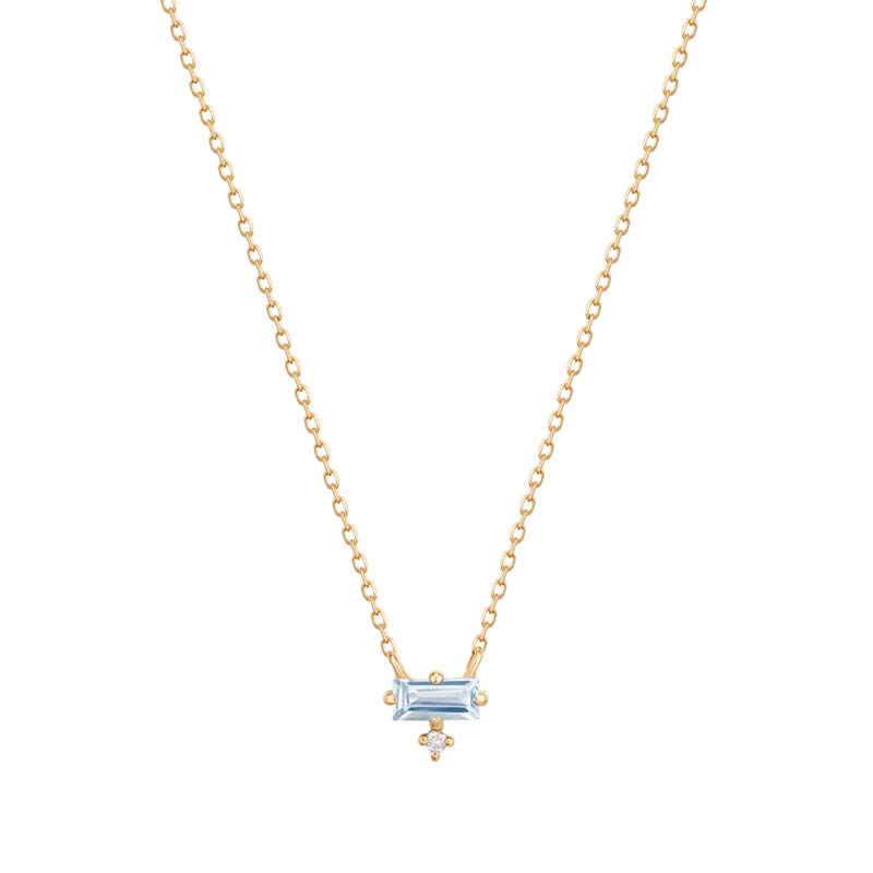 BELLA Aquamarine and Diamond Necklace