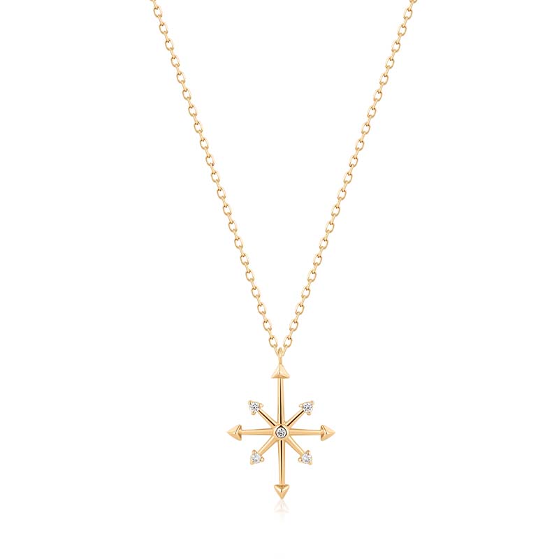 CANDIE Diamond Octagram Star Necklace