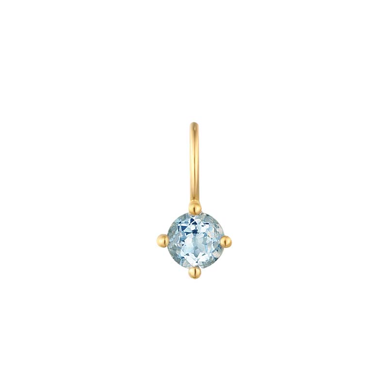 March Aquamarine Necklace Charm