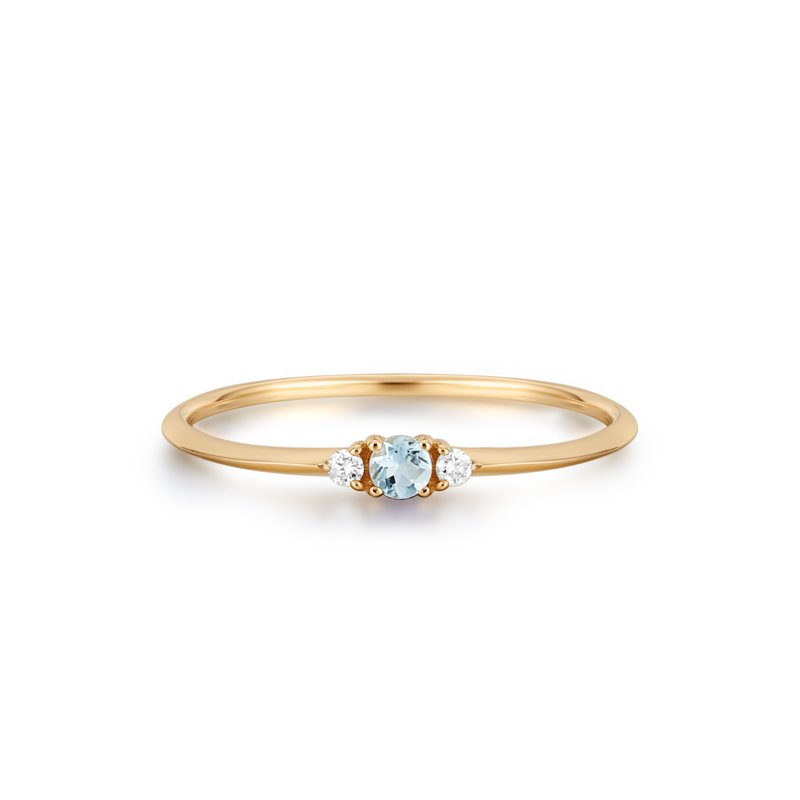 ADRIANA Aquamarine and Diamond Ring