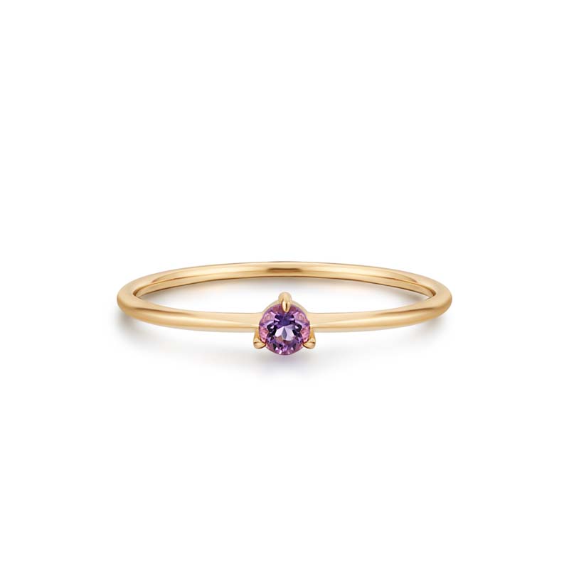 ELVA Amethyst Solitaire Ring