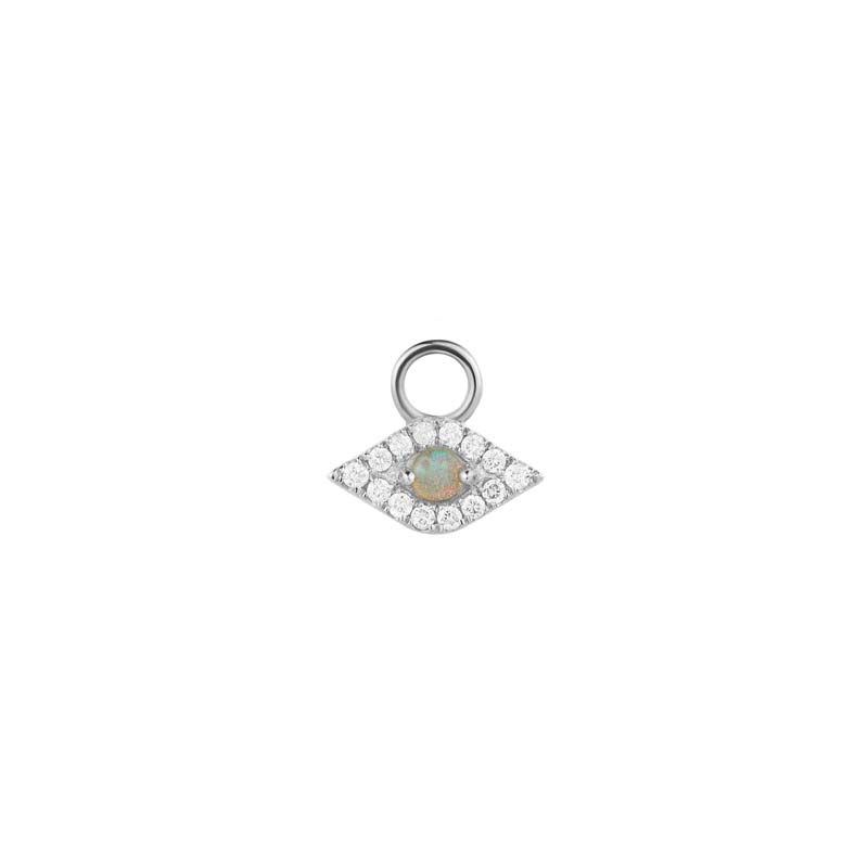 Helene Diamond and Opal Evil Eye Earring Charm