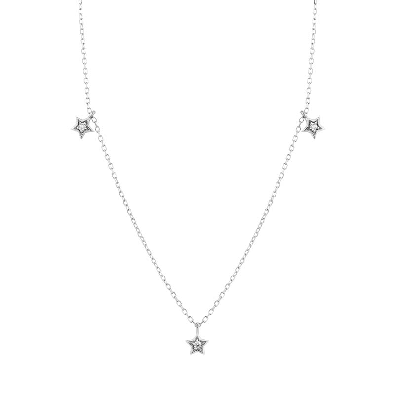 LYRA Triple Diamond Star Necklace