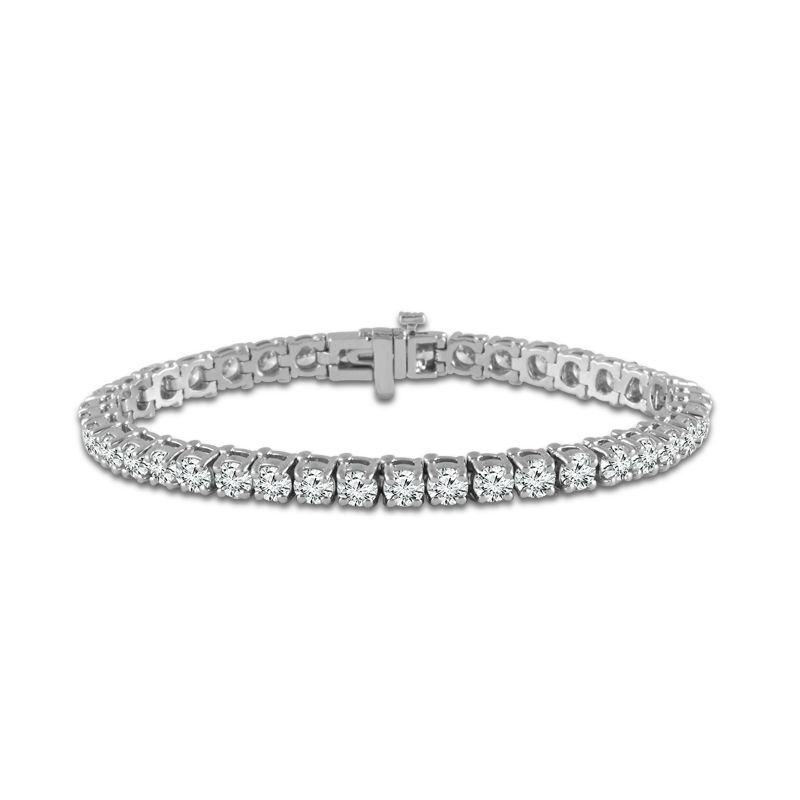 14K White Gold Tennis Bracelet 8Cttw